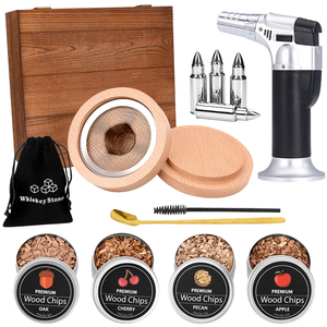 WEIBU 2026 NEW <strong>Whiskey</strong> Smoke Infuser Hot Selling <strong>Smoker</strong> with Ice Cubes Torch 6 Natural Wood Chips - Product Image 2