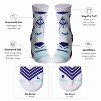 Chaussettes de sport de basketball personnalisées, épaisses et rembourrées, mi-mollet, respirantes, anti-humidité, antidérapantes pour la course et l'entraînement, vente en gros