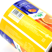 Étiquettes personnalisées en rouleau pour compléments alimentaires avec code-barres, faible MOQ, fabrication de plaque gratuite, autocollant auto-adhésif étanche de qualité alimentaire pour bouteille de vitamine C