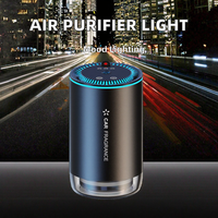 Diffuseur de purificateur d'air de tableau de bord moderne, éclairage d'ambiance, parfums agréables, lumières célestes, porte-gobelet, désodorisant de voiture, aromathérapie