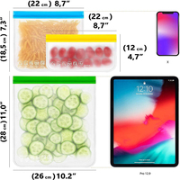 Sacs de conservation alimentaire en silicone BEEMAN, qualité alimentaire, étanches, pour une conservation optimale, sans BPA, réutilisables, compatibles congélateur, micro-ondes et lave-vaisselle, OEM