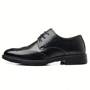 Men's Leather <b>Shoes</b> High End Spring Business Formal <b>Shoes</b> British <b>Style</b> Wedding <b>Shoes</b> and Brogues - Product Image 1