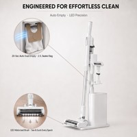 Aspirateur balai sans fil à vidage automatique 16Kpa 14.8V avec filtre HEPA H11 et station de dépoussiérage 2.1L pour usage domestique