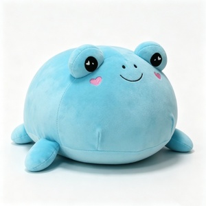 Peluche grenouille personnalisée, oreiller grenouille en peluche, peluche grenouille bleue, jouet grenouille mignon, peluche grenouille moelleuse - Product Image 4