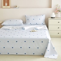 Drap-housse en percale 100% coton 40S, certifié Oeko-Tex, imprimé floral Cœur Frais, pour la décoration de chambre à coucher