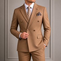 Blazer sur mesure pour homme, style italien, double boutonnage, 4 boutons, col en V, coupe ajustée, costume formel pour affaires et mariage