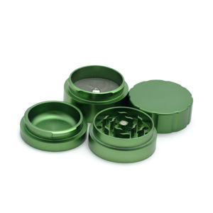 Cannacoast Molinillo manual de metal moderno personalizado de 4 partes para flores, hierba seca, tabaco para fumar, accesorios - Product Image 6