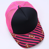 Print Trucker Pet voor Dames, Mesh Achterkant, Boutique Baseball Pet, Tweekleurige Trucker Pet, Lege Pet met Mesh Achterkant voor Aangepast Logo, OEM/ODM