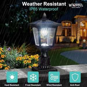 <b>Solar</b> LED Post Light 6000K Dusk to Dawn Waterproof with Pier Mount Base for Road & Garden Landscape Outdoor Decorative <b>Lamp</b> - Product Image 6