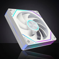 Ventilateur de boîtier d'ordinateur de jeu BAJEAL, noir, blanc, LED coloré, 120 mm, 20 dBA, silencieux, garantie de 12 mois