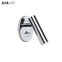 Interrupteur à bouton encastré led applique murale de chevet 3W led tête de lit lampe murale de lecture led applique murale de lit