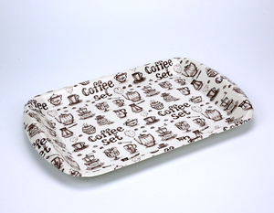 Hot Eco-Friendly Printed Big Rectangle <strong>Plastic</strong> <strong>Serving</strong> Tray With Handle - Product Image 6