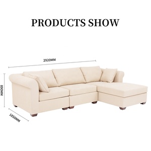 Sofá de tela minimalista italiano, combinación en forma de I, sofá seccional, diván moderno - Product Image 6