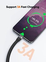 Cable USB a USB-C Corto de 6 Pulgadas AbleCreation, 0.15m, 3A, Carga Rápida, Cable Plano para Banco de Energía, Auto, MacBook, S24, S23, iPad Pro