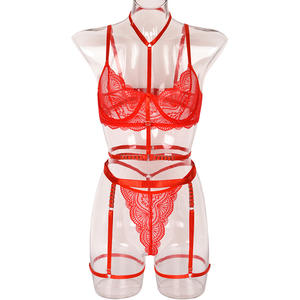 Ensemble <span class=keywords><strong>de</strong></span> lingerie en dentelle florale pour femmes ZZYUP <span class=keywords><strong>avec</strong></span> <span class=keywords><strong>soutien</strong></span>-<span class=keywords><strong>gorge</strong></span> à collier et string, <span class=keywords><strong>soutien</strong></span>-<span class=keywords><strong>gorge</strong></span> transparent, string sexy, <span class=keywords><strong>soutien</strong></span>-<span class=keywords><strong>gorge</strong></span> sexy, 3 pièces - Product Image 6