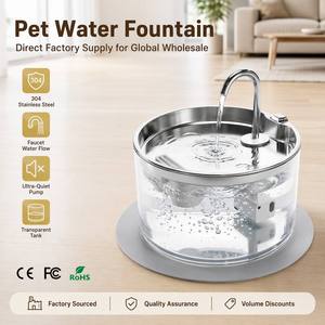 <span class=keywords><strong>Fontaine</strong></span> à eau pour animaux de compagnie en <span class=keywords><strong>verre</strong></span> de qualité supérieure <span class=keywords><strong>avec</strong></span> <span class=keywords><strong>robinet</strong></span> supérieur en acier inoxydable 304, distributeur automatique ultra-silencieux - Product Image 1