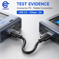 LUNG KAY Memproduksi Kabel Data USB 3.0 5Gbps 2A USB a Male to Male Premium untuk PC HDD SSD Custom OEM ODM