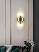 Applique murale en verre de luxe pour salon, chambre à coucher, hôtel, chevet, couloir, design moderne, dropshipping, source lumineuse G9