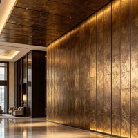 Mur d'accentuation artistique en tôle d'acier inoxydable antique pour projet métallique intérieur