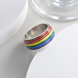 Anillo Giratorio Arcoíris 2026 para Hombre y Mujer, Popular en Europa y América, Éxito <span class=keywords><strong>de</strong></span> Ventas en  y <span class=keywords><strong>Shein</strong></span> - Product Image 1