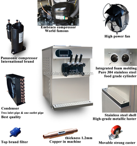 Sản xuất cao Máy làm kem bàn Máy làm kem mềm bán nóng 220V/60Hz 2 + 1 hỗn hợp hương vị máy sữa chua đông lạnh - Product Image 6