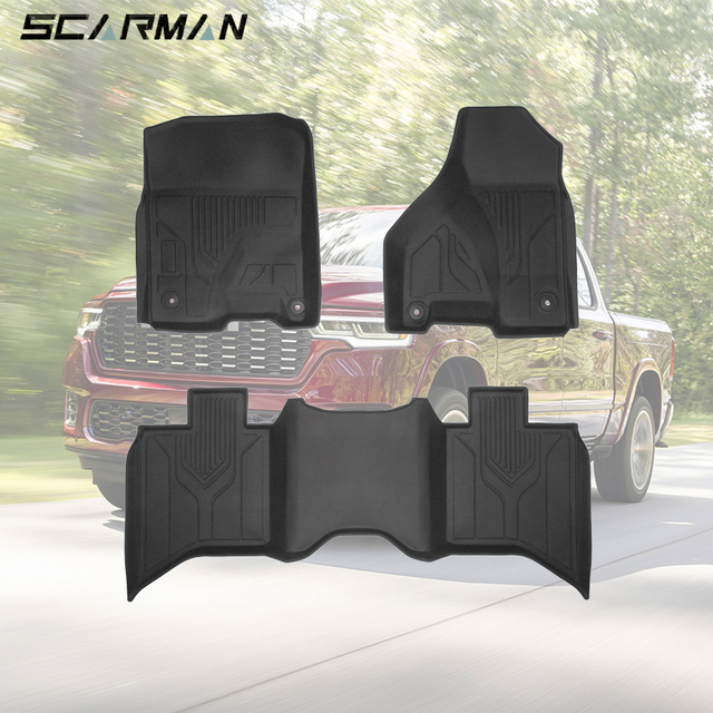 Hot Selling TPE 3D Car Mats Car Floor Mat All Weather Protection for 2019-2024 Dodge Ram 1500 Interior Accessories