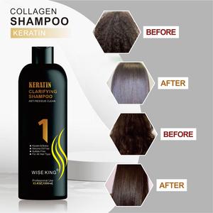 Shampoo <span class=keywords><strong>sans</strong></span> <span class=keywords><strong>silicone</strong></span> à la kératine et au collagène, <span class=keywords><strong>professionnel</strong></span>, anti-résidus, nettoyage en profondeur du cuir chevelu, parfum durable pour tous les types de cheveux - Product Image 3
