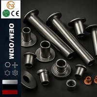 Rivets en métal semi-tubulaire à tête fraisée ronde et plate M2 M3 M4 M5 M6 M8 pour la fixation de la ceinture en cuir