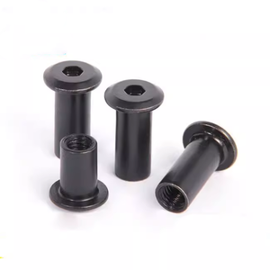 Fabrication sur mesure M2-M20, connecteur de meuble à tête chanfreinée, plaqué nickel oxyde noir, écrou cylindrique à manchon de fixation, pour le secteur de la santé - Product Image 1
