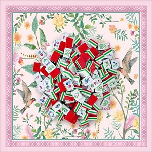 Jeu de Mahjong américain professionnel 4 couches de 30 mm (1-3_16 po) avec 160 tuiles en acrylique rouge chinois lourd - Product Image 1