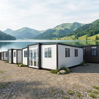 Maisons conteneurs extensibles de 40 pieds, installation rapide, couleur personnalisable, design moderne du milieu du siècle, pour usage en villa ou hôtel