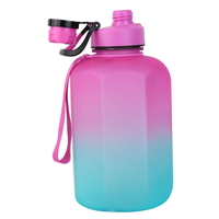 Bouteilles d'eau en plastique sans BPA 74OZ, bouteille de sport personnalisée avec logo 2,2L pour la salle de sport, bouteille d'eau motivante avec marqueur de temps