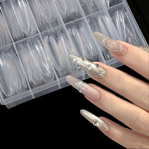 Professionnel 240 pièces <span class=keywords><strong>XXL</strong></span> Extra Long cercueil Original Transparent ongles conseils ovale amande français carré clair français presse sur les ongles - Product Image 1