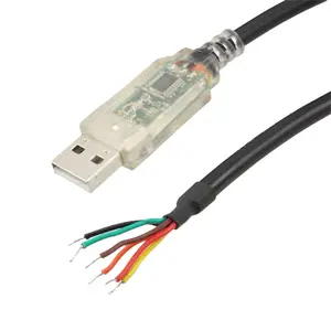 Utech FTDI TTL-232RG-VSW3V3-WE kabel USB/IEEE 1394 kabel USB tertanam seri kawat akhir 3V3 50mA