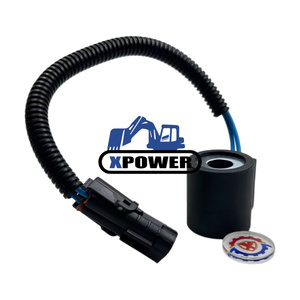 XPOWER 6309424ขดลวดโซลินอยด์วาล์ว24V สำหรับรถขุดตีนตะขาบเครื่องยนต์ใหม่สีดำ - Product Image 3