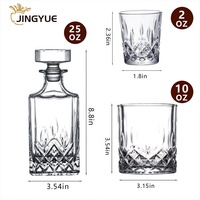 Ensemble de verres à liqueur à whisky en cristal transparent Baware avec sous-verres pour les cadeaux de retraite d'anniversaire de Noël