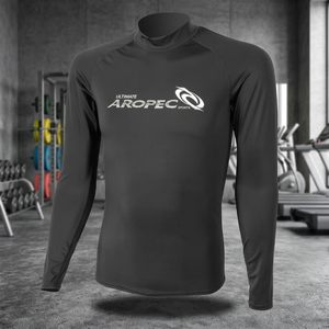 Aropec Men's Adults Quality Guarantee Polyester/Nylon Rash Guard <b>Swimsuit</b> Quick Dry <b>Full</b> Sleeve Shirts Tops Leisure Sportswear - Product Image 2