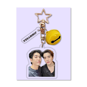 พวงกุญแจ CP นักแสดงชายชาวไทย jimmysea lingorm forcebook bkpp พวงกุญแจอะคริลิคสองด้านใสกระดิ่งไอดอลแฟนๆกระเป๋าที่มีเสน่ห์ - Product Image 1