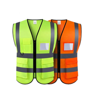 Veste de sécurité réfléchissante haute visibilité ANSI classe 2 Flash LED tissu Oxford Polyester jaune Fluorescent/Orange imperméable