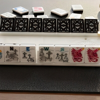 Jeu de tuiles de mahjong américaines en acrylique, 160 pièces, Miss Catalina Beige, 4 couches, luxe personnalisé pour la maison, casino, jeu de table