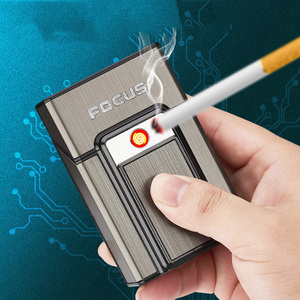 Encendedor Digital USB Recargable de Alta Calidad <span class=keywords><strong>con</strong></span> Estuche para Cigarrillos, Bobina de Calentamiento Portátil, Venta al por Mayor - Product Image 5