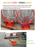 Panier de basket mural GW pour adultes et enfants, avec système de levage électrique extérieur, hauteur réglable, en acier blanc et PC