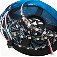 Bandes LED numériques RGBIC 24VDC SPI de taille personnalisée, découpables, USB, Epistar