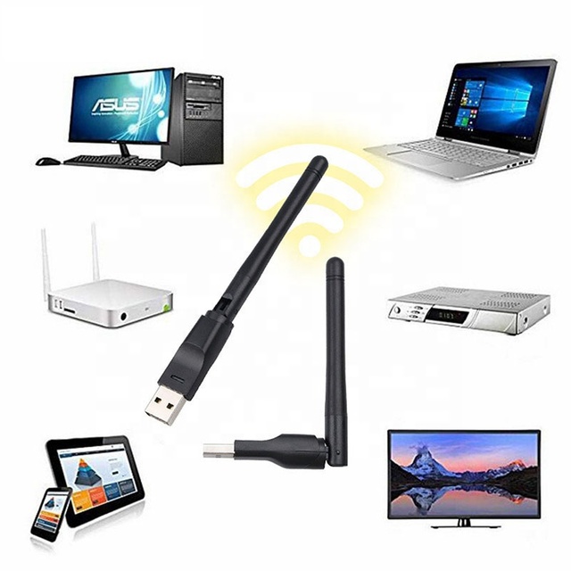 Best Seller 150Mbps USB2.0 Wireless Wifi Adapter MiniPC Computer TV Box Network Cards External USB Wifi Receiver Dongle for