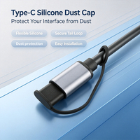 Bouchons anti-poussière USB-C en silicone avec sangle de fixation pour tous les câbles de charge Type-C – Protection anti-poussière
