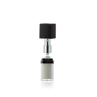 Flacon pompe airless noir en plastique 30g, en ABS, pour sérigraphie, shampoing, crème, eau, liquide