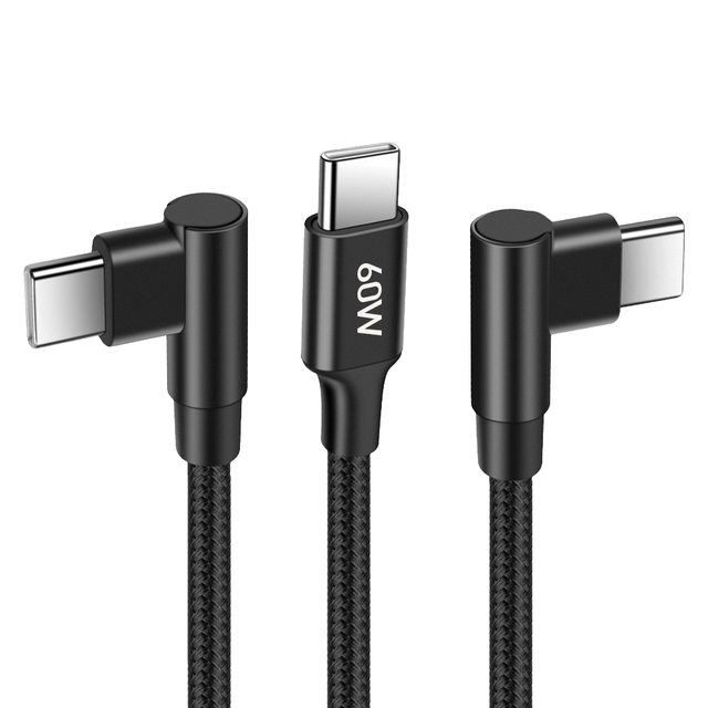 Eonline 60W USB-C USB-C PD 5A Fast Charging Cable TPE Jacket Nickel-Plated Connectors Aluminum Conductor Braid Shielding Camera