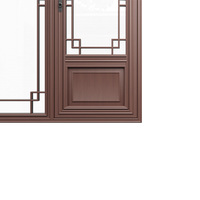 Ventana Abatible Hacia Adentro de Madera Revestida de Aluminio con Doble Acristalamiento y Rotura de Puente Térmico de Alta Eficiencia Energética Huasin para Casas Tradicionales Chinas