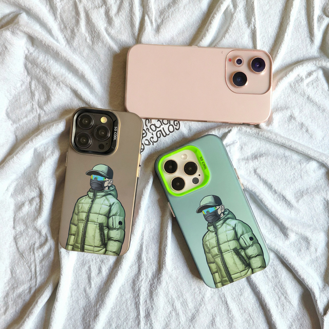 Fntech Designer Men's Trendy Stylish Slim Shockproof UV Painted Street Fashion PC Hard Plastic Case for XR XS 11 12 13 14