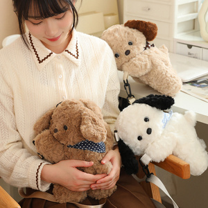 Cachorro perro doble <span class=keywords><strong>hombro</strong></span> bolsa de juguete de <span class=keywords><strong>peluche</strong></span> doble <span class=keywords><strong>hombro</strong></span> muñeca cambio bolsa de dibujos animados personalizable Animal mochila para niños juguete - Product Image 4